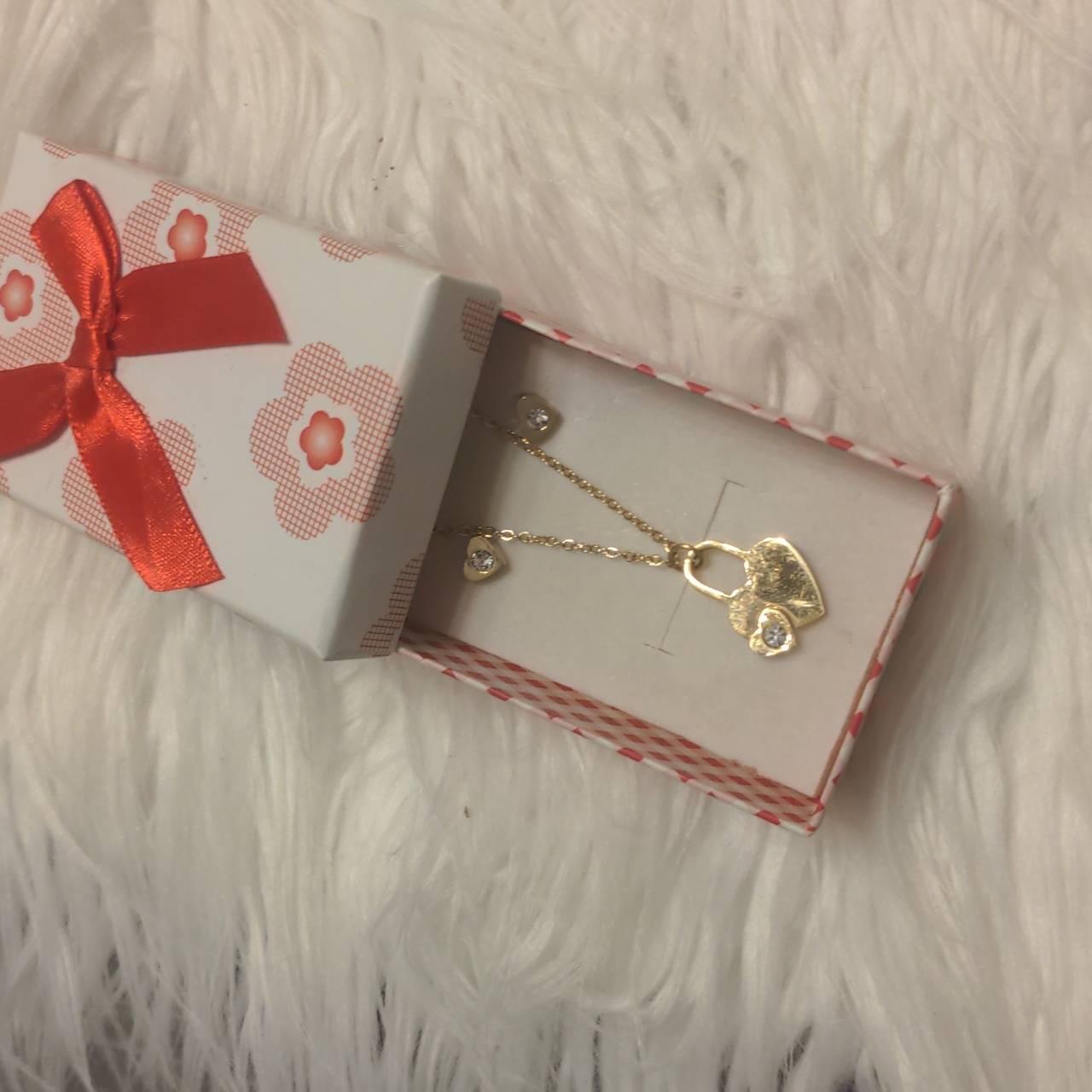 Brilho X Steel Heart Earrings Heart Pendant And 18 Chain